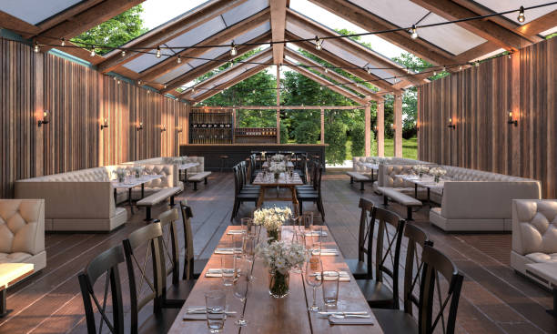 istock Luxurious outdoor upscale restaurant 1792819949