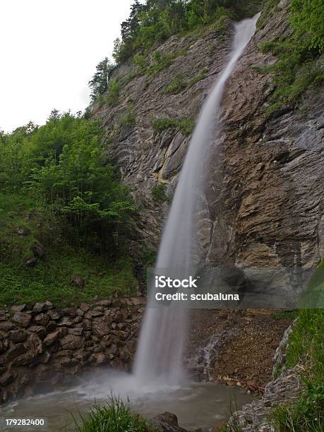 Waterfall Stock Photo - Download Image Now - Back Lit, Blade of Grass, Blurred Motion