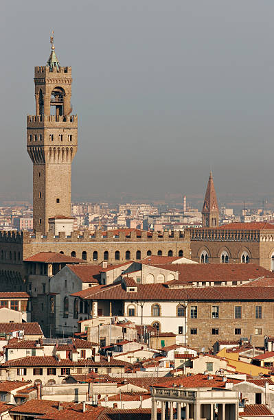 Cтоковое фото Очертания Florence с Палаццо Веккьо