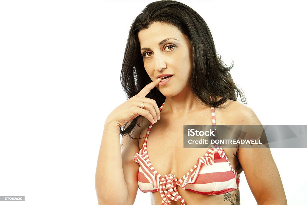 Modello femminile appare perplesso - Foto stock royalty-free di Adulto