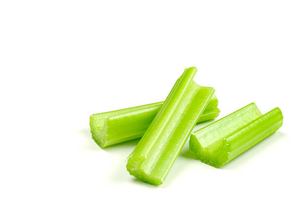 Three stalks of Celery (Isolated) stock photo