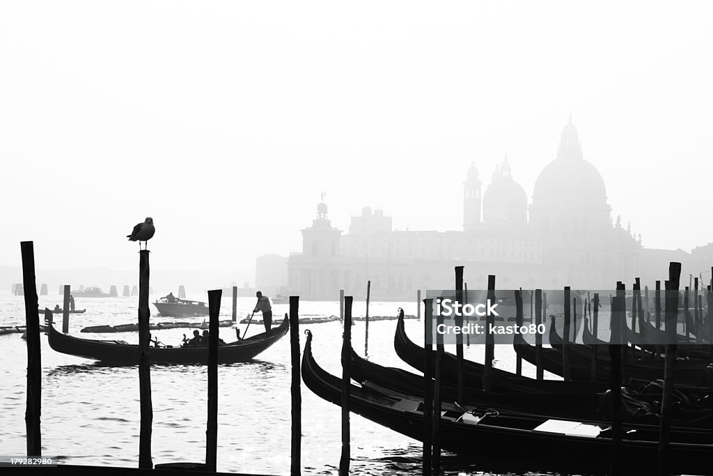 Romantique à Venise, Italie au B & W. - Photo de Architecture libre de droits