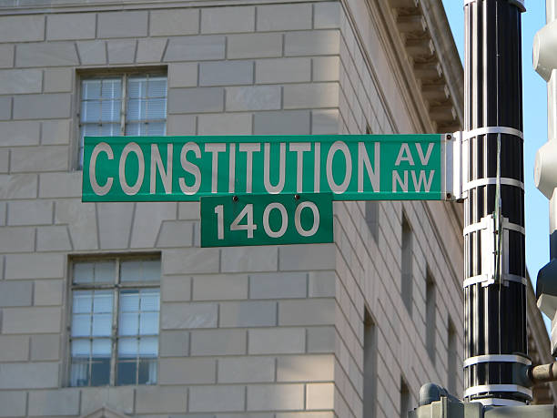 istock Constitution Avenue in Washington D.C. (DC) street sign 179283386