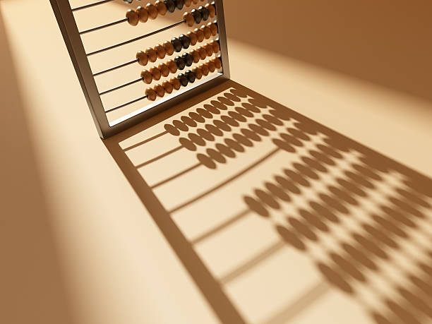 Abacus shadow stock photo