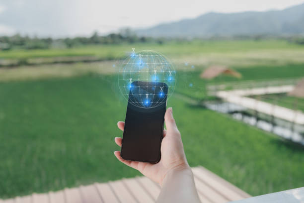 istock Wireless transmission and internet connection through 5G network towers, Internet use remote areas, providing telephone network services, wireless signal transmission through telephone network towers. 1792844310