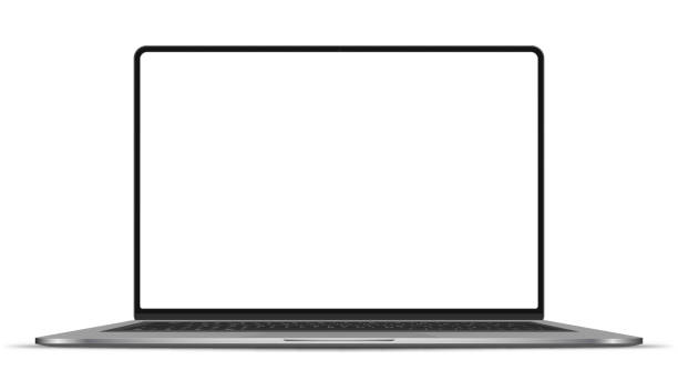 istock Laptop with transparent screen. Laptop mockup. Stock royalty free 1792847731