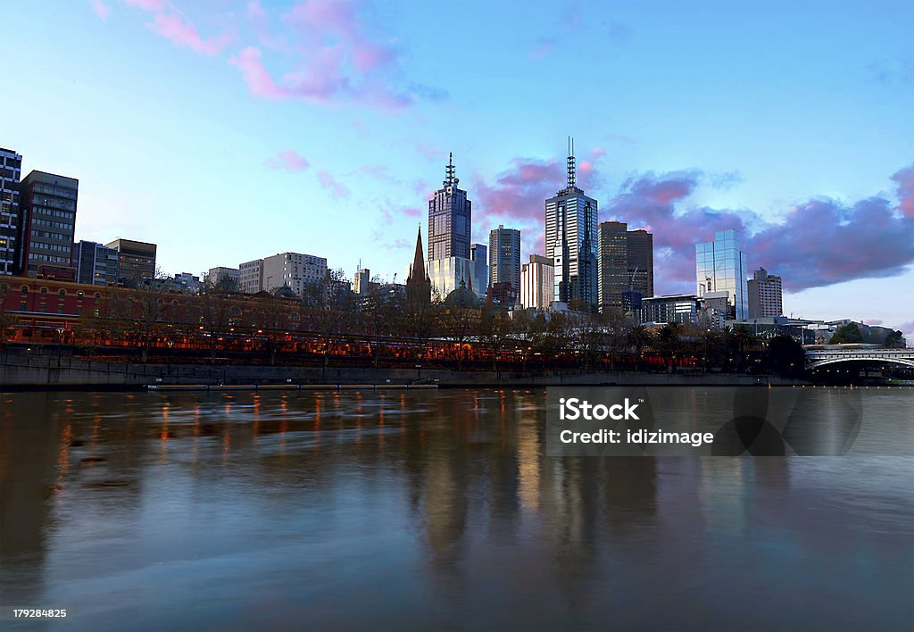 skyline of Melbourne закате - Стоковые фото Австралия - Австралазия роялти-фри