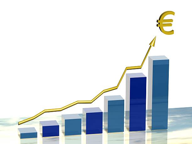 Business Graph Business Graph with gold arrow showing profits trader wall street stock market analyzing stock pictures, royalty-free photos & images