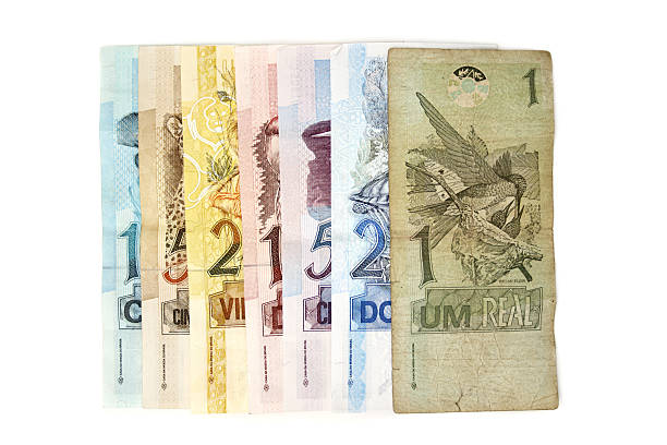 Brazilian bills - back stock photo