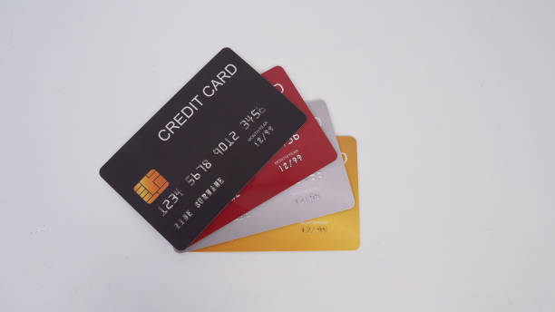 istock Credit cards on white background. 1792858009