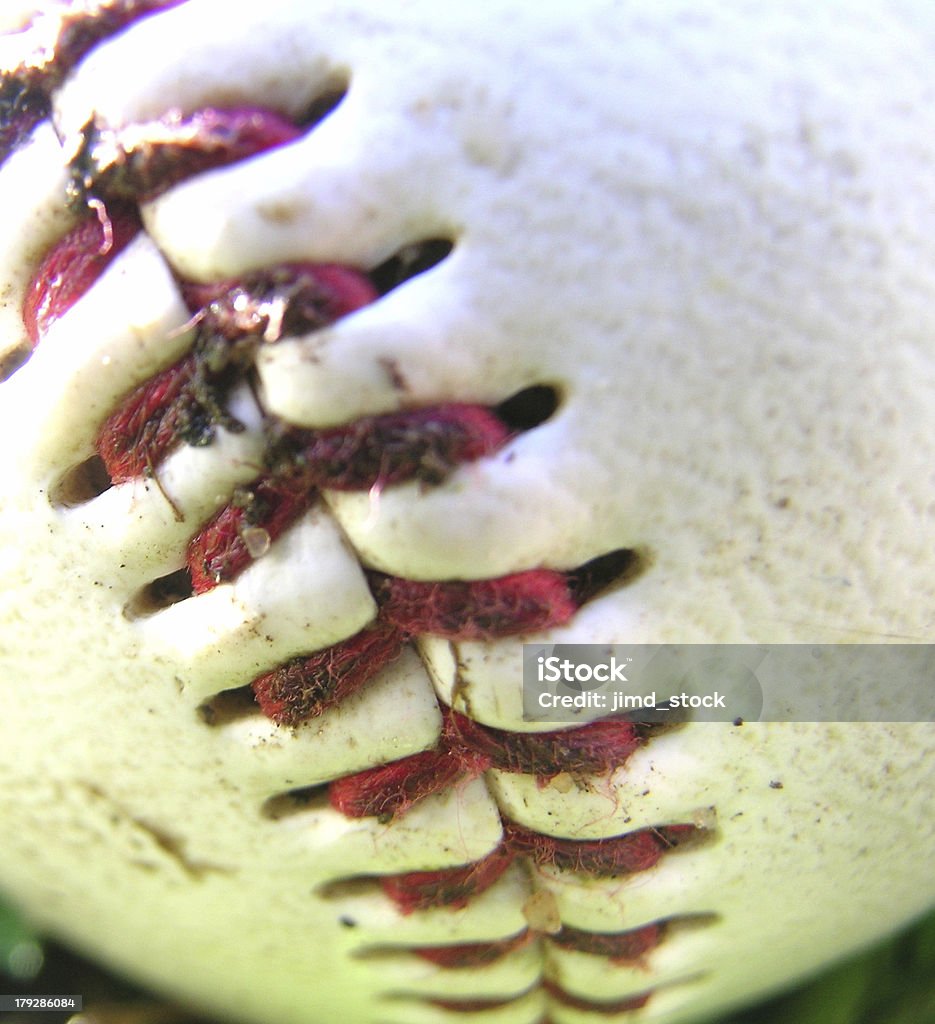 Macro cuciture da Baseball - Foto stock royalty-free di Allenatore