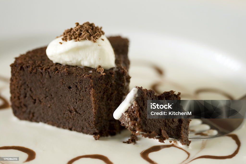 Flourless Chocolate Cake Cake Stock Photo