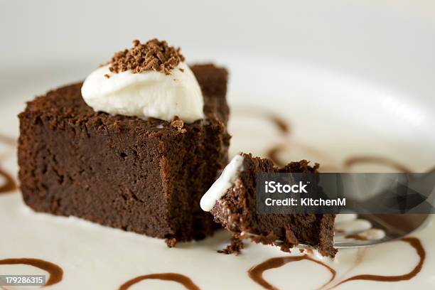Flourless Chocolate Cake Stock Photo - Download Image Now - Cake, Chocolate, Baking