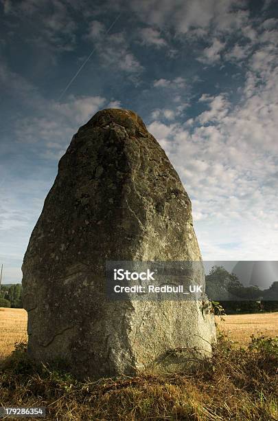 Menhir Stock Photo - Download Image Now - Agricultural Field, Ancient, Brittany - France