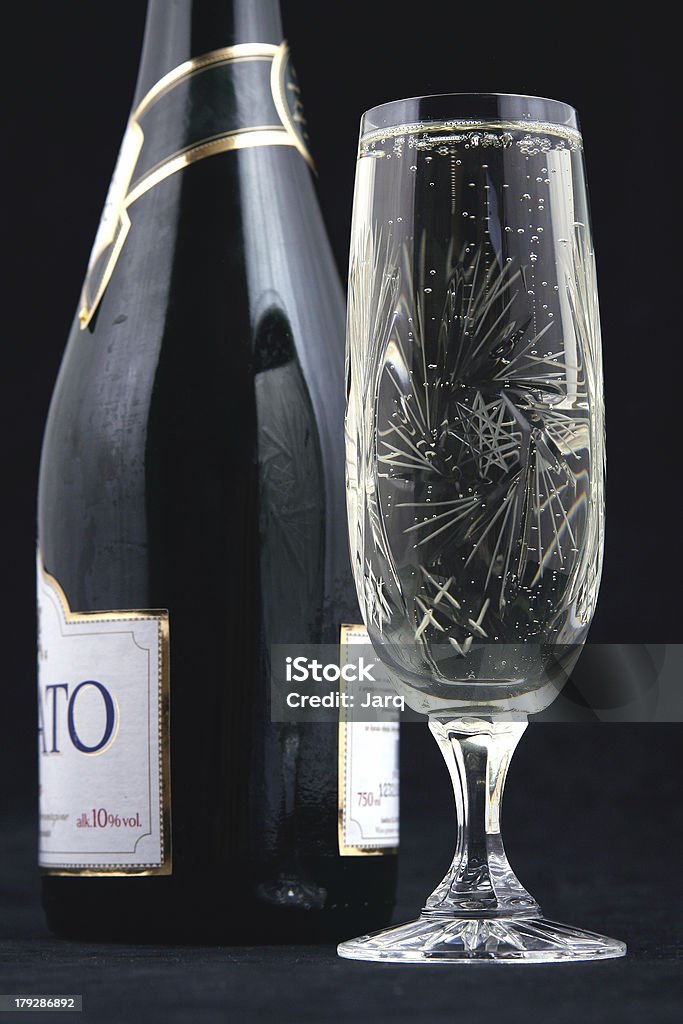 Garrafa de champanhe e vidro II - Royalty-free Brinde Foto de stock