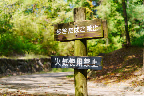 istock 'Do not smoke while walking' sign at a street 1792869396