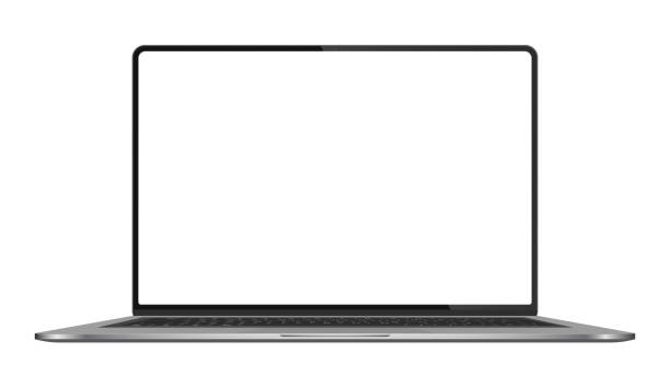 istock Laptop with transparent screen. Laptop mockup. Stock royalty free. 1792875382
