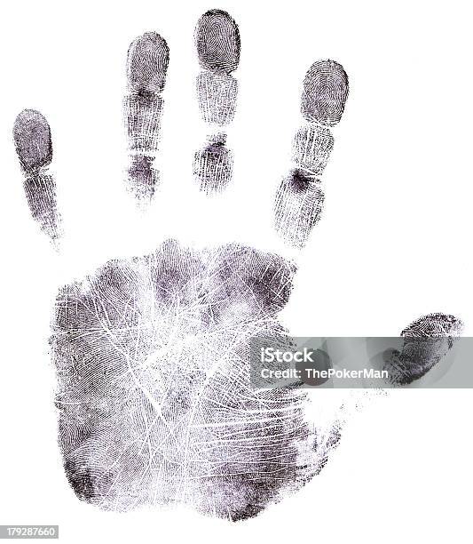 Foto de Total Handprint Em Preto e mais fotos de stock de Impressão Digital - Impressão Digital, Abstrato, Biometria