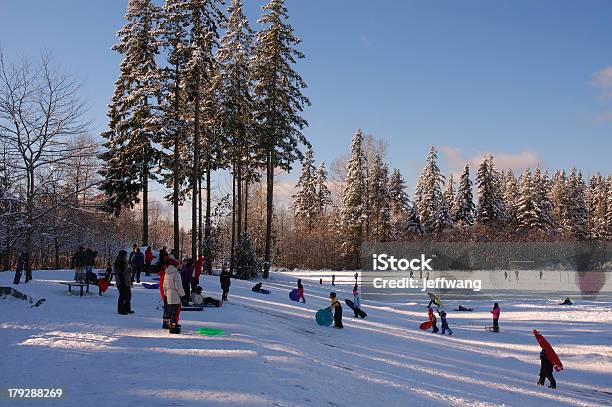 Snow Playground Stock Photo - Download Image Now - Seattle, Winter, Cheerful