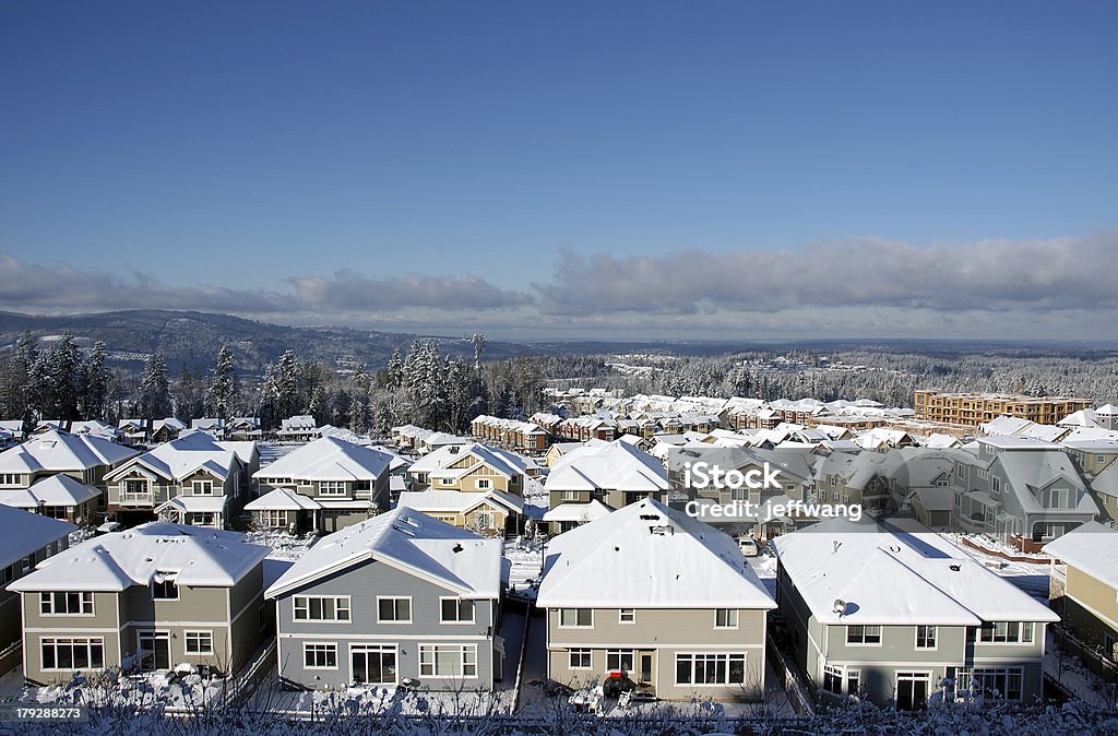 Vista de la Comunidad en invierno - Foto de stock de Seattle libre de derechos