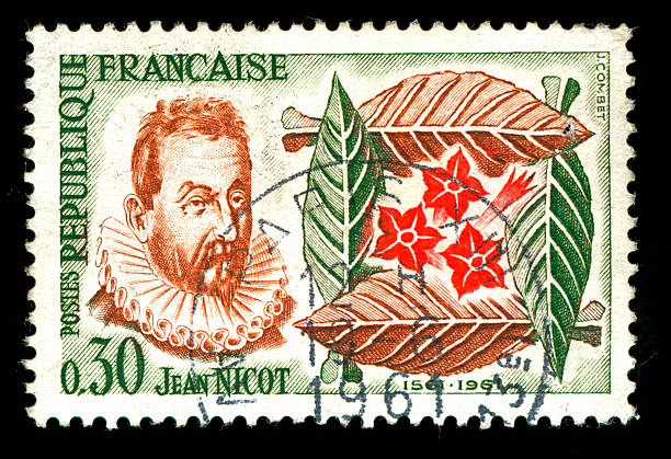 used stamp stock photo
