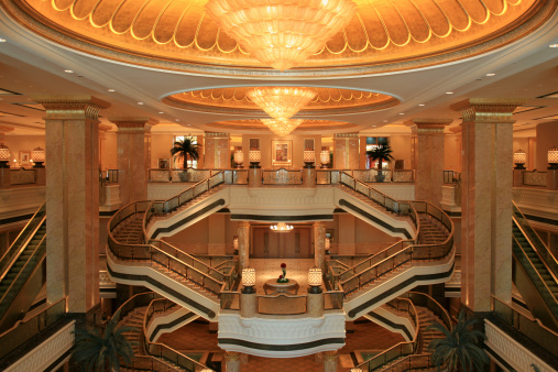 Interior View of Emirates Palace Ahu Dhabi UAE