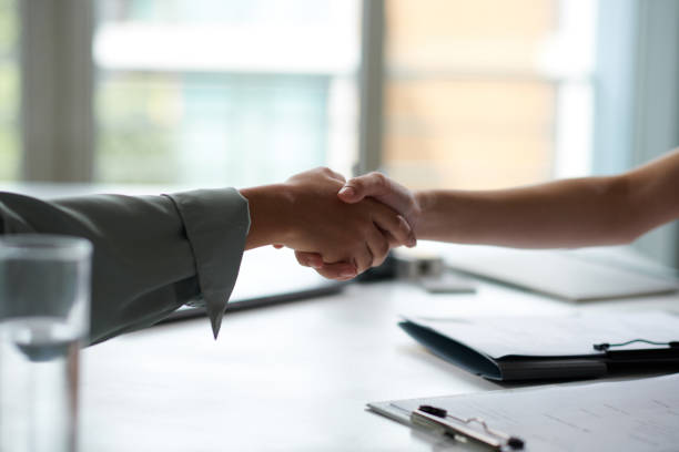 istock HR Manager Greeting Applicant 1792898421