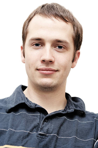 istock College Guy in Striped Polo Shirt 179289996