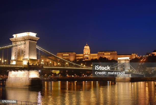 ブダペスト鎖橋と王宮 - イルミネーションのストックフォトや画像を多数ご用意 - イルミネーション, ドナウ川, ハンガリー