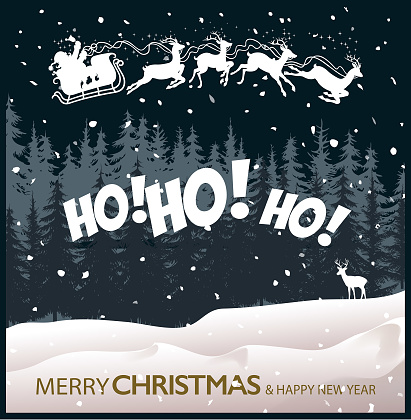 drawing of vector Christmas night sign. Created by Illustrator CS6. This file of transparent.