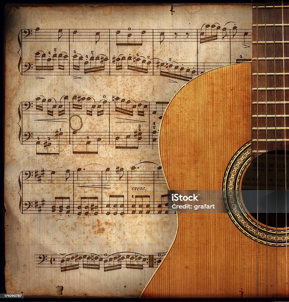 anitique guitarra - Foto de stock de Acorde royalty-free