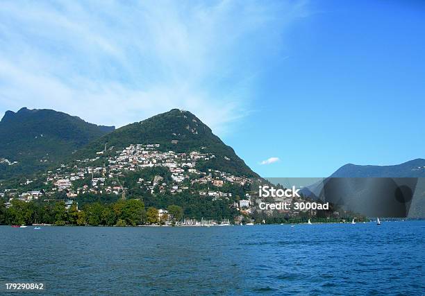 Miasto Lugano W Szwajcarii - zdjęcia stockowe i więcej obrazów Alpy - Alpy, Alpy Szwajcarskie, Bez ludzi