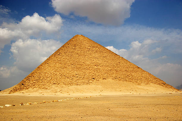 The Red Pyramid of Dahshur in Egypt stock photo