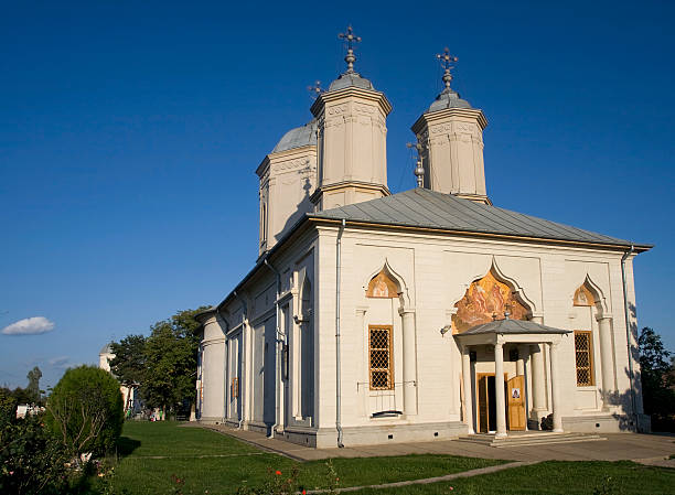 Romanian Orthodox Monastery stock photo