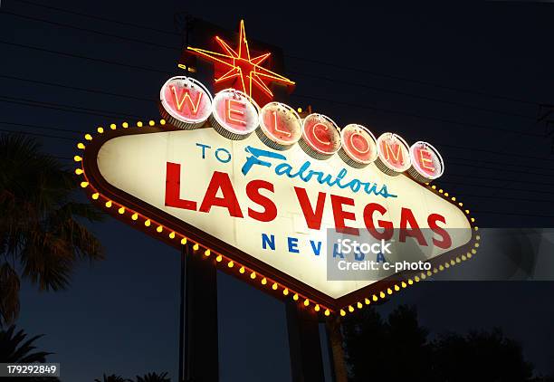 Welcome To Las Vegas Stock Photo - Download Image Now - Famous Place, Horizontal, Illuminated