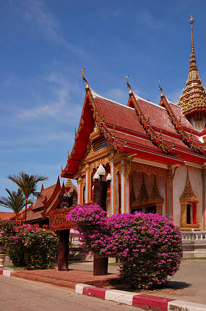 Wat Chalong temple. Phuket island. Thailand. stock photo
