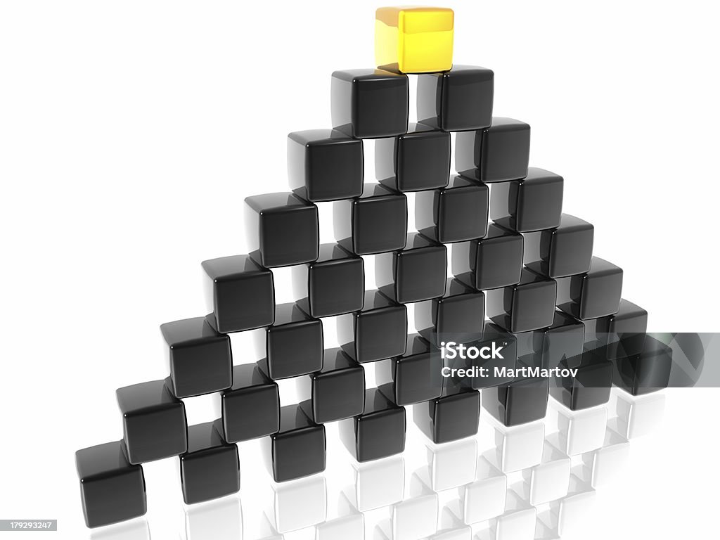 Muro di blocchi con un colore dorato - Foto stock royalty-free di A forma di blocco