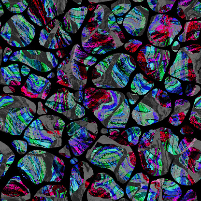 Linear Bio Design Pattern Modern Dark Fashion Pattern Seamless Pattern With Stylized Bio ...