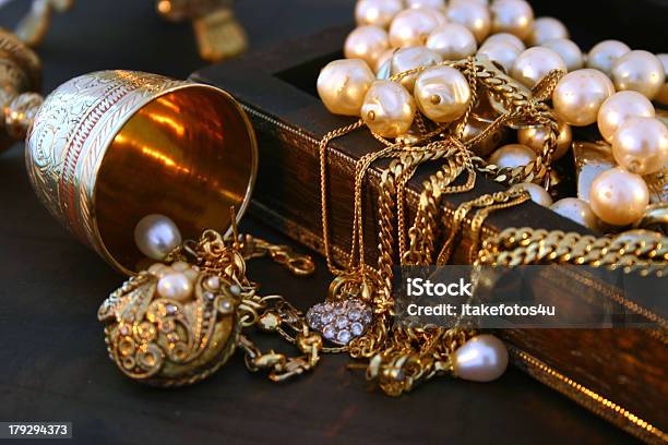 Treasure Stock Photo - Download Image Now - Jewelry, Treasure Chest, Gold - Metal