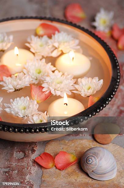 Aroma Bowl Stock Photo - Download Image Now - Floating Candle, Candle, Stone Material