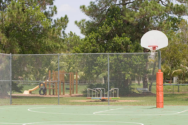 Basketball Court and Playground stock photo