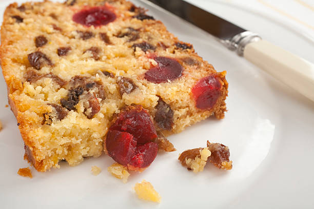istock Fruitcake Slice of Coconut Fruit Cake 179296575