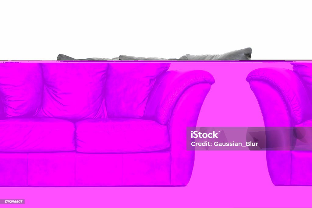 Leather Love Seat A black leather couch Black Color Stock Photo