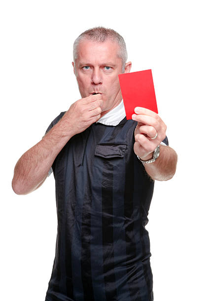 istock Football referee showing the red card 179296721