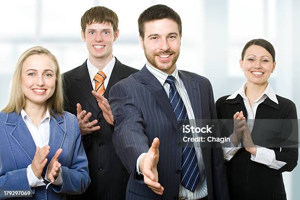 Successful Smiling Young Business People Stock Photo - Download Image Now - Adults Only, Agreement, Aspirations