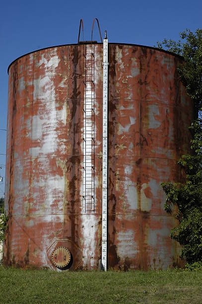 Red Oil Tank stock photo