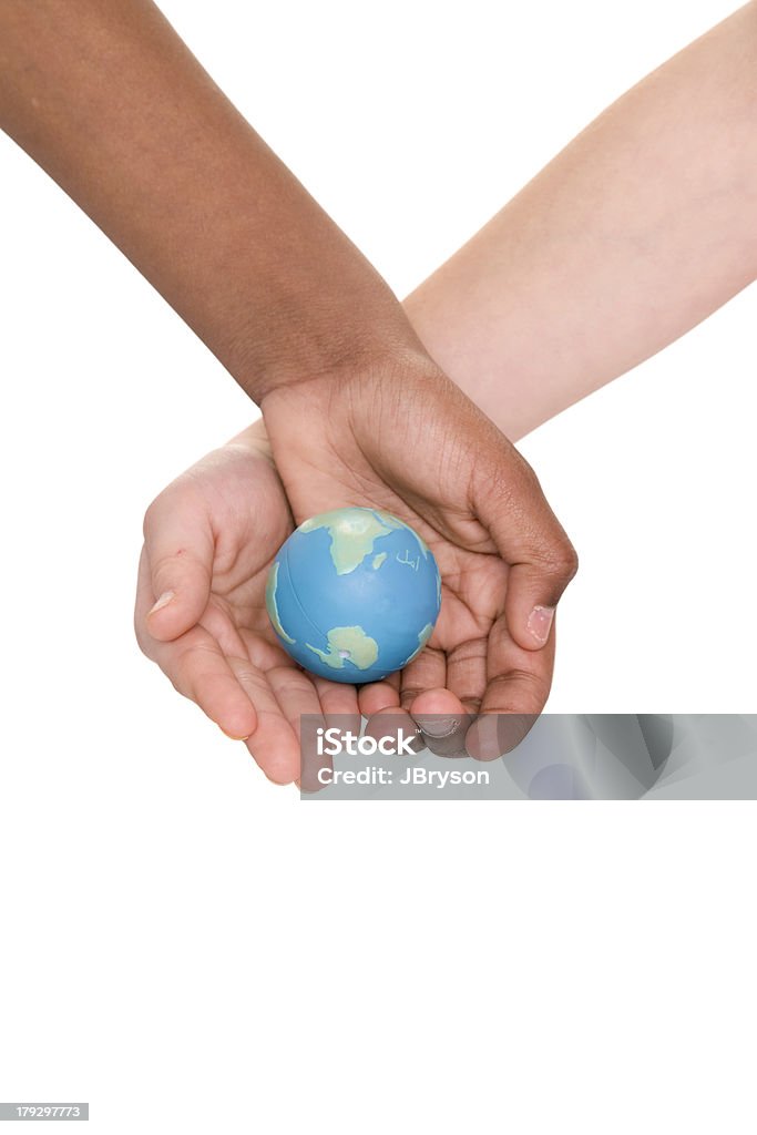 Всего мира в свои руки - Стоковые фото Белый фон роялти-фри