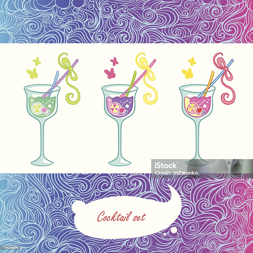 Été cocktail tropical - clipart vectoriel de Agrume libre de droits