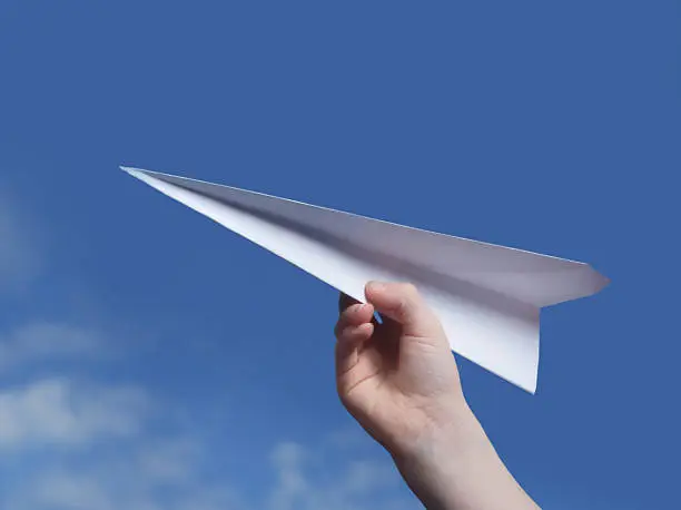 Photo of throwing a paper plane..