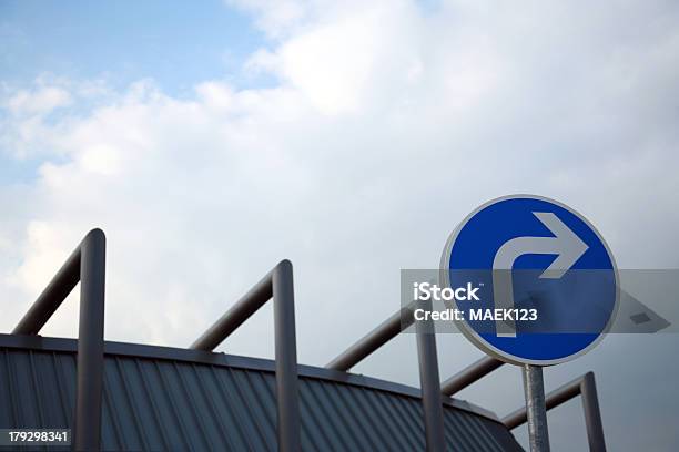 Road Sign Stock Photo - Download Image Now - Arrow Symbol, Blue, Cloud - Sky